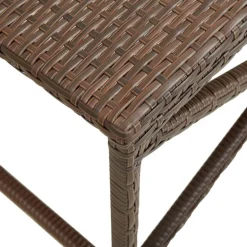 Sale FinePRICE Puutarhapenkki 120 cm polyrottinki ruskea