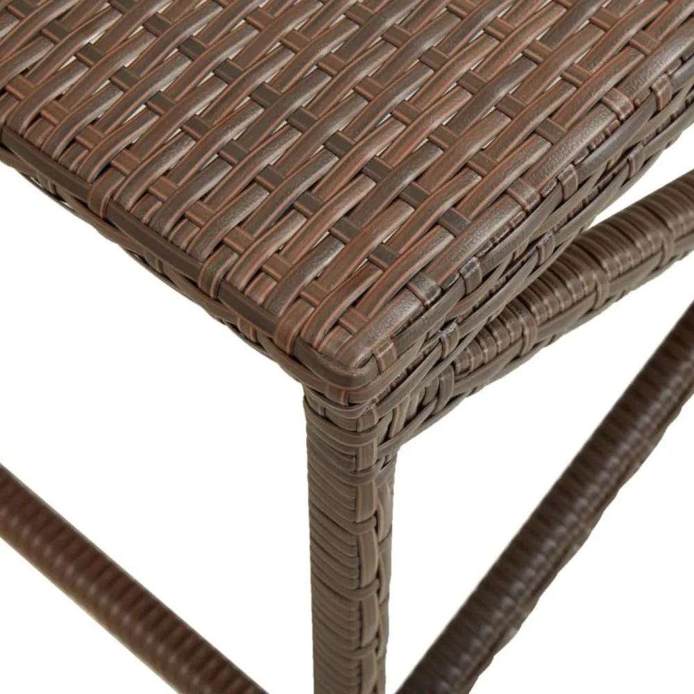 Sale FinePRICE Puutarhapenkki 120 cm polyrottinki ruskea