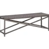 Clearance FinePRICE Puutarhapenkki 120 cm polyrottinki harmaa