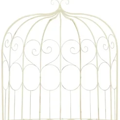 New FinePRICE Puutarhapenkki 95 cm rauta antiikinvalkoinen