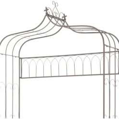 New FinePRICE Puutarhapenkki 122 cm rauta antiikinruskea
