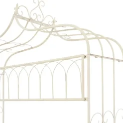 Sale FinePRICE Puutarhapenkki 122 cm rauta antiikinvalkoinen