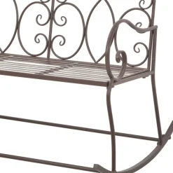 Sale FinePRICE Puutarhapenkki 104 cm rauta antiikinruskea