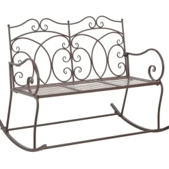 Sale FinePRICE Puutarhapenkki 104 cm rauta antiikinruskea