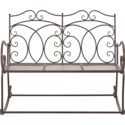 Sale FinePRICE Puutarhapenkki 104 cm rauta antiikinruskea