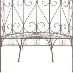 Clearance FinePRICE Puutarhapenkki 95 cm rauta antiikinruskea