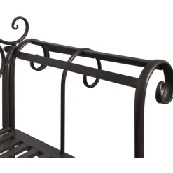 Outlet FinePRICE Puutarhapenkki 132 cm teräs antiikinruskea