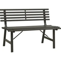 FinePRICE Puutarhapenkki 110 cm teräs musta