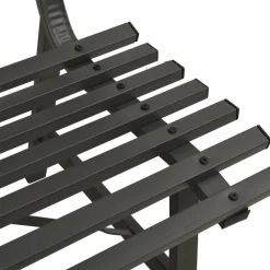 FinePRICE Puutarhapenkki 110 cm teräs musta