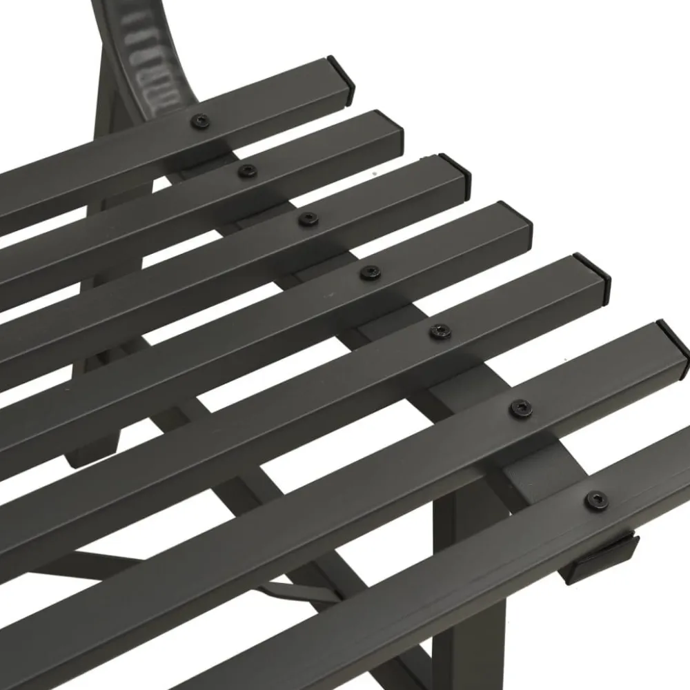 FinePRICE Puutarhapenkki 110 cm teräs musta