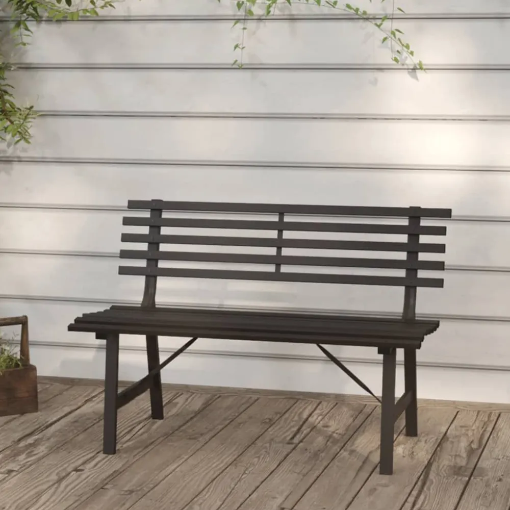 FinePRICE Puutarhapenkki 110 cm teräs musta