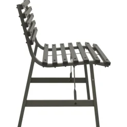 FinePRICE Puutarhapenkki 110 cm teräs musta