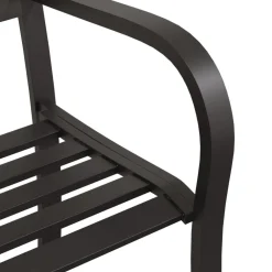 Hot FinePRICE Puutarhapenkki 125 cm teräs Musta