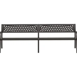 Hot FinePRICE Puutarhapenkki 125 cm teräs Musta