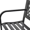 Sale FinePRICE Puutarhapenkki 118 cm teräs musta