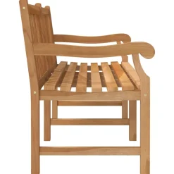 New FinePRICE Puutarhapenkki 150 cm, tiikki, ruskea