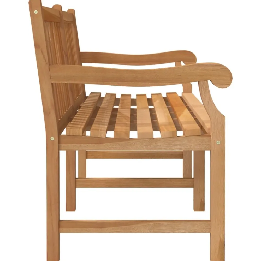 New FinePRICE Puutarhapenkki 150 cm, tiikki, ruskea