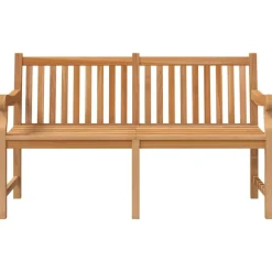 New FinePRICE Puutarhapenkki 150 cm, tiikki, ruskea