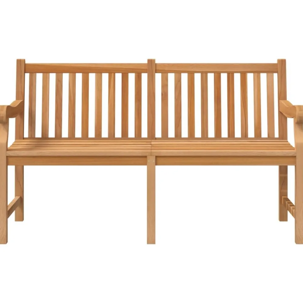 New FinePRICE Puutarhapenkki 150 cm, tiikki, ruskea