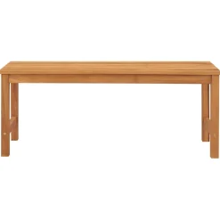 Discount FinePRICE Puutarhapenkki 114 cm täysi tiikki (16626)