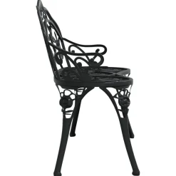 Clearance FinePRICE Puutarhapenkki 100 cm valualumiini musta (17740)