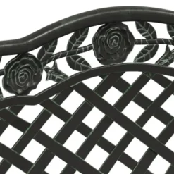 Online FinePRICE Puutarhapenkki 108 cm valualumiini vihreä