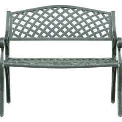Outlet FinePRICE Puutarhapenkki 102 cm valualumiini vihreä