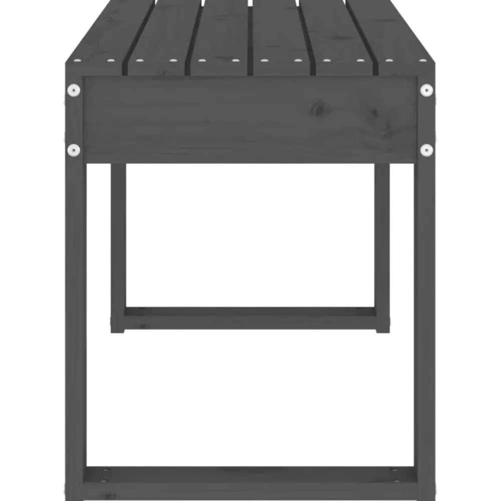 Clearance FinePRICE Puutarhapenkki harmaa 80x38x45 cm, mänty