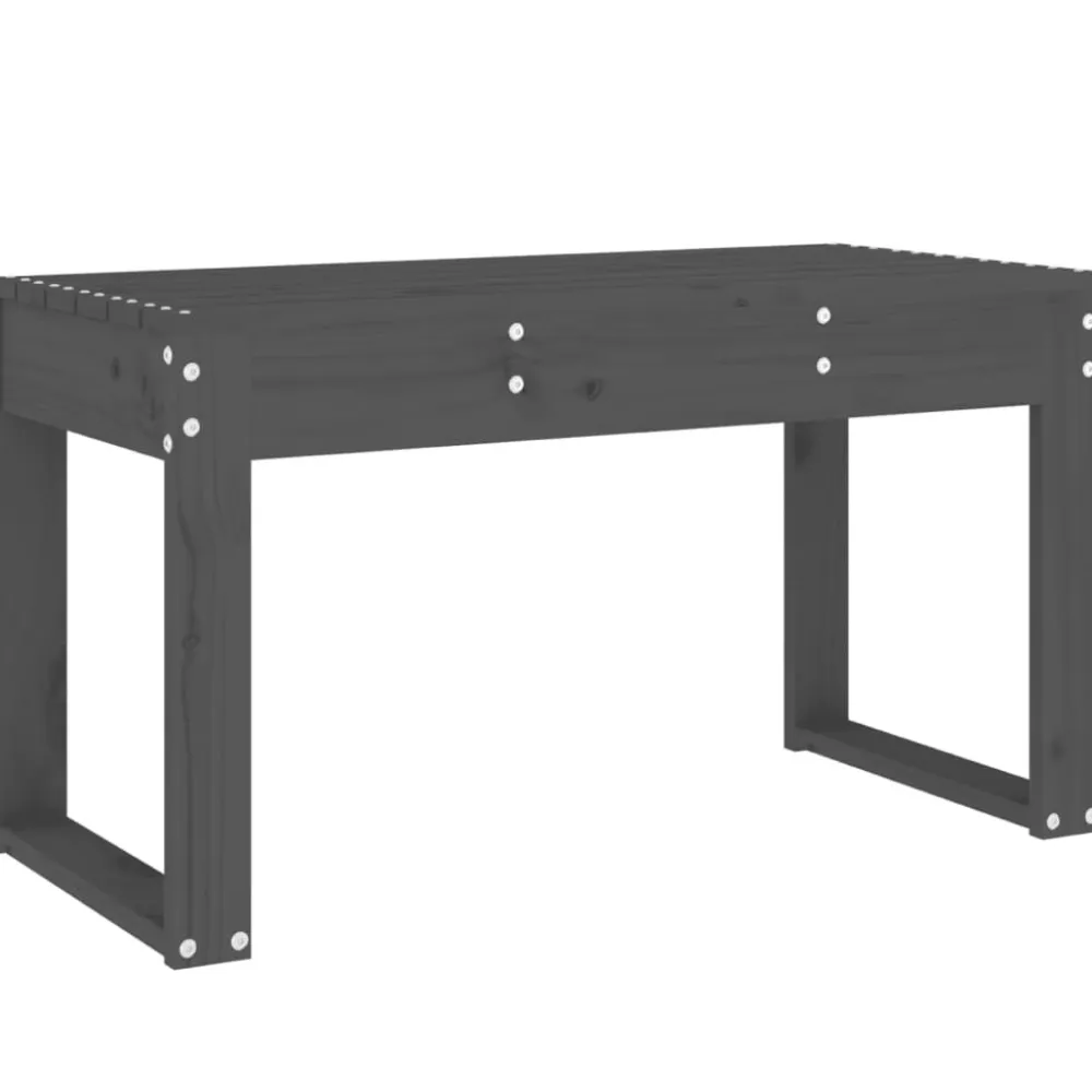 Clearance FinePRICE Puutarhapenkki harmaa 80x38x45 cm, mänty