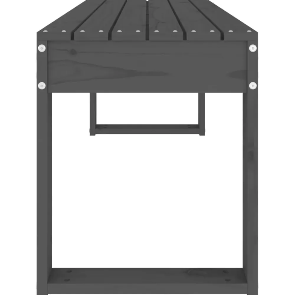 Hot FinePRICE Puutarhapenkki harmaa 110x38x45 cm, mänty