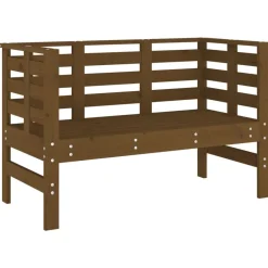 Discount FinePRICE Puutarhapenkki hunajanruskea 111,5x53x71 cm, mänty
