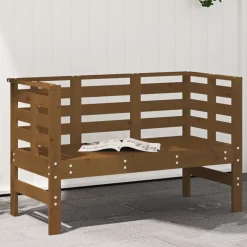 Discount FinePRICE Puutarhapenkki hunajanruskea 111,5x53x71 cm, mänty