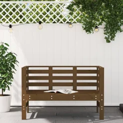 Discount FinePRICE Puutarhapenkki hunajanruskea 111,5x53x71 cm, mänty