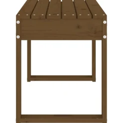 New FinePRICE Puutarhapenkki hunajanruskea 80x38x45 cm, mänty