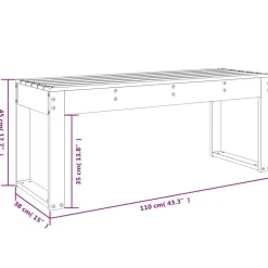 Clearance FinePRICE Puutarhapenkki hunajanruskea 110x38x45 cm, mänty