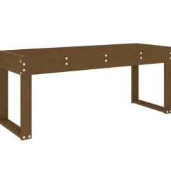 Clearance FinePRICE Puutarhapenkki hunajanruskea 110x38x45 cm, mänty
