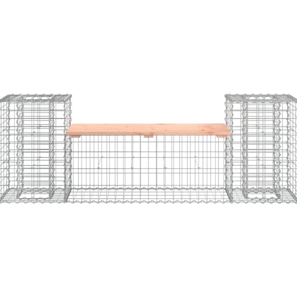 FinePRICE Puutarhapenkki kivikorilla 183x41x60,5 cm, douglaskuusi