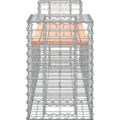 FinePRICE Puutarhapenkki kivikorilla 183x41x60,5 cm, douglaskuusi