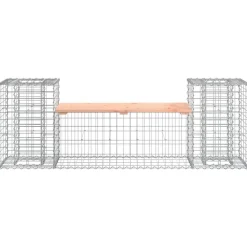 FinePRICE Puutarhapenkki kivikorilla 183x41x60,5 cm, douglaskuusi