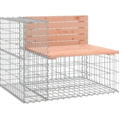 Outlet FinePRICE Puutarhapenkki kivikorilla 92x71x65,5 cm, douglaskuusi