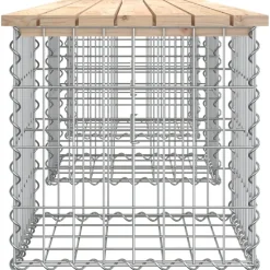 Clearance FinePRICE Puutarhapenkki kivikorilla 203x44x42 cm, mänty