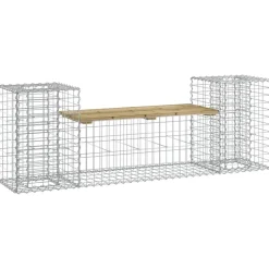 Best FinePRICE Puutarhapenkki kivikorilla 183x41x60,5 cm kyllästetty mänty