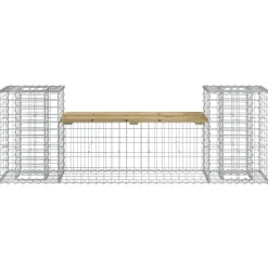Best FinePRICE Puutarhapenkki kivikorilla 183x41x60,5 cm kyllästetty mänty