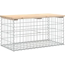 Clearance FinePRICE Puutarhapenkki kivikorilla 83x44x42 cm, mänty