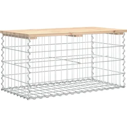Clearance FinePRICE Puutarhapenkki kivikorilla 83x44x42 cm, mänty