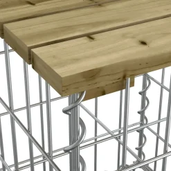 Sale FinePRICE Puutarhapenkki kivikorilla 103x44x42 cm kyllästetty mänty