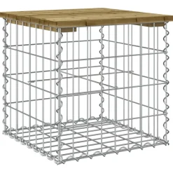 Best FinePRICE Puutarhapenkki kivikorilla 43x44x42 cm kyllästetty mänty