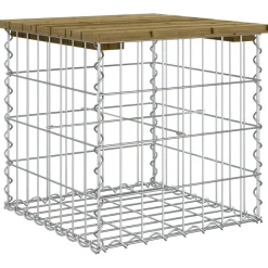Best FinePRICE Puutarhapenkki kivikorilla 43x44x42 cm kyllästetty mänty
