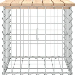 Outlet FinePRICE Puutarhapenkki kivikorilla 43x44x42 cm, mänty