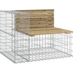 Best FinePRICE Puutarhapenkki kivikorilla 92x71x65,5 cm kyllästetty mänty